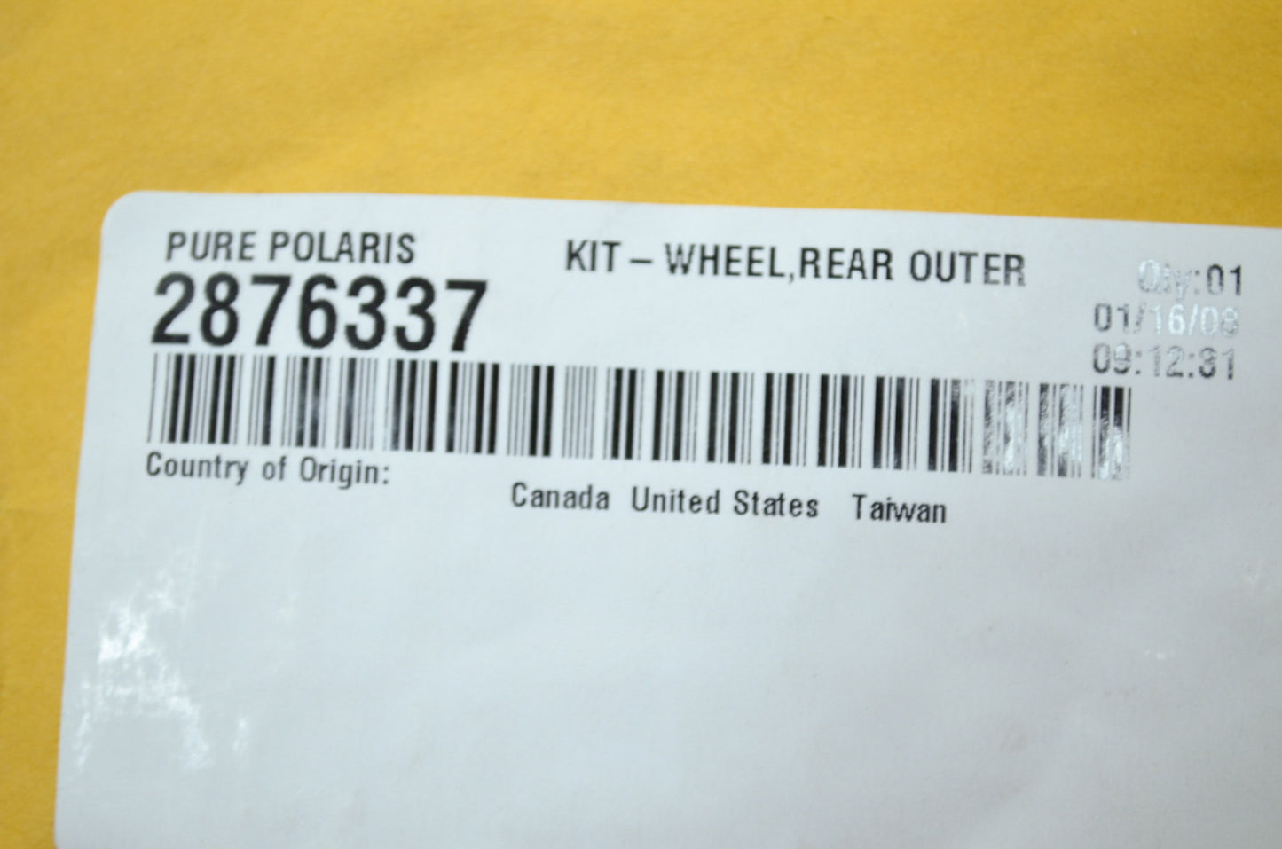 OEM Polaris 2876337 Rear Outer Wheel