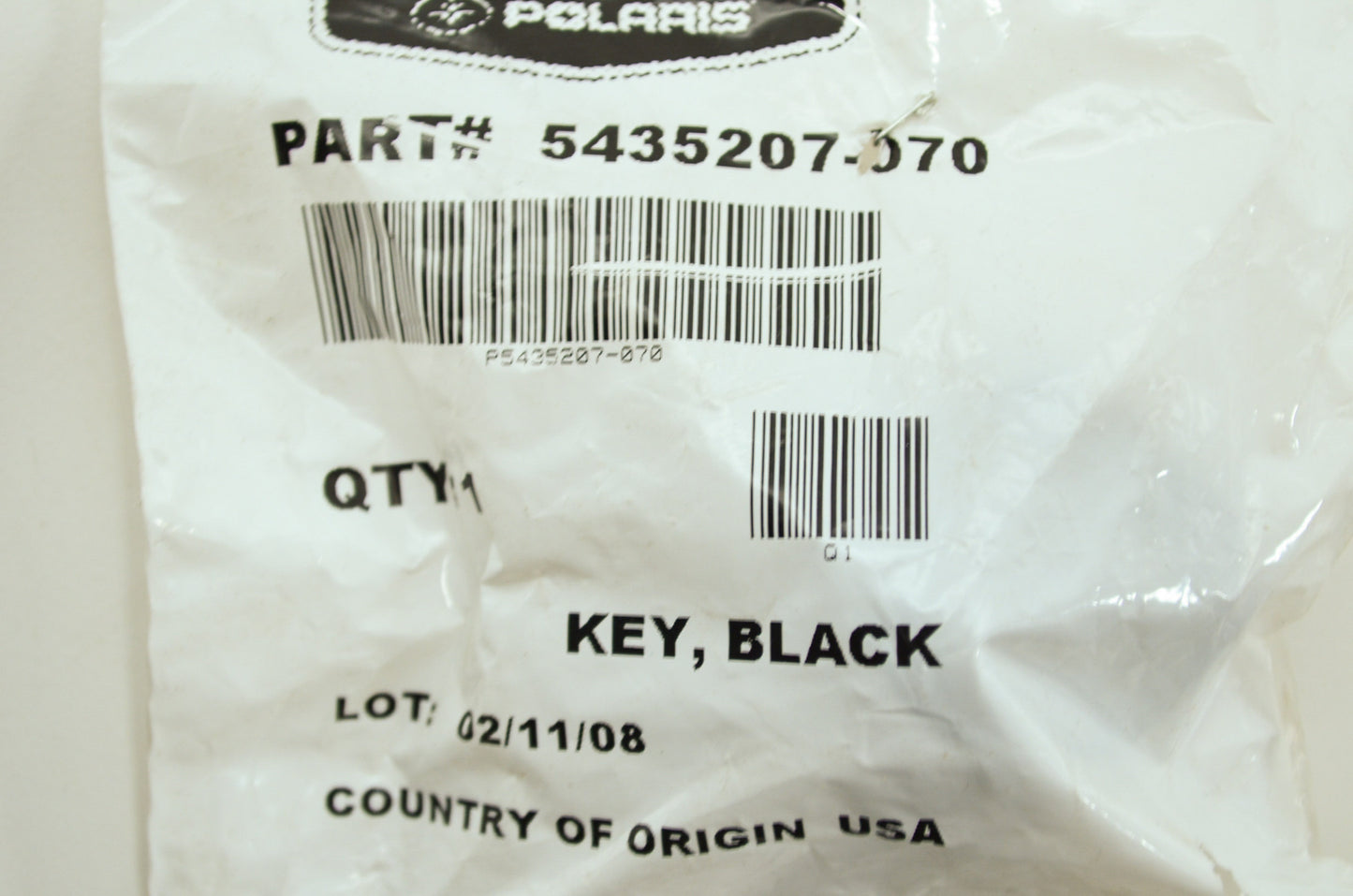 OEM Polaris 5435207-070 Black Key NOS