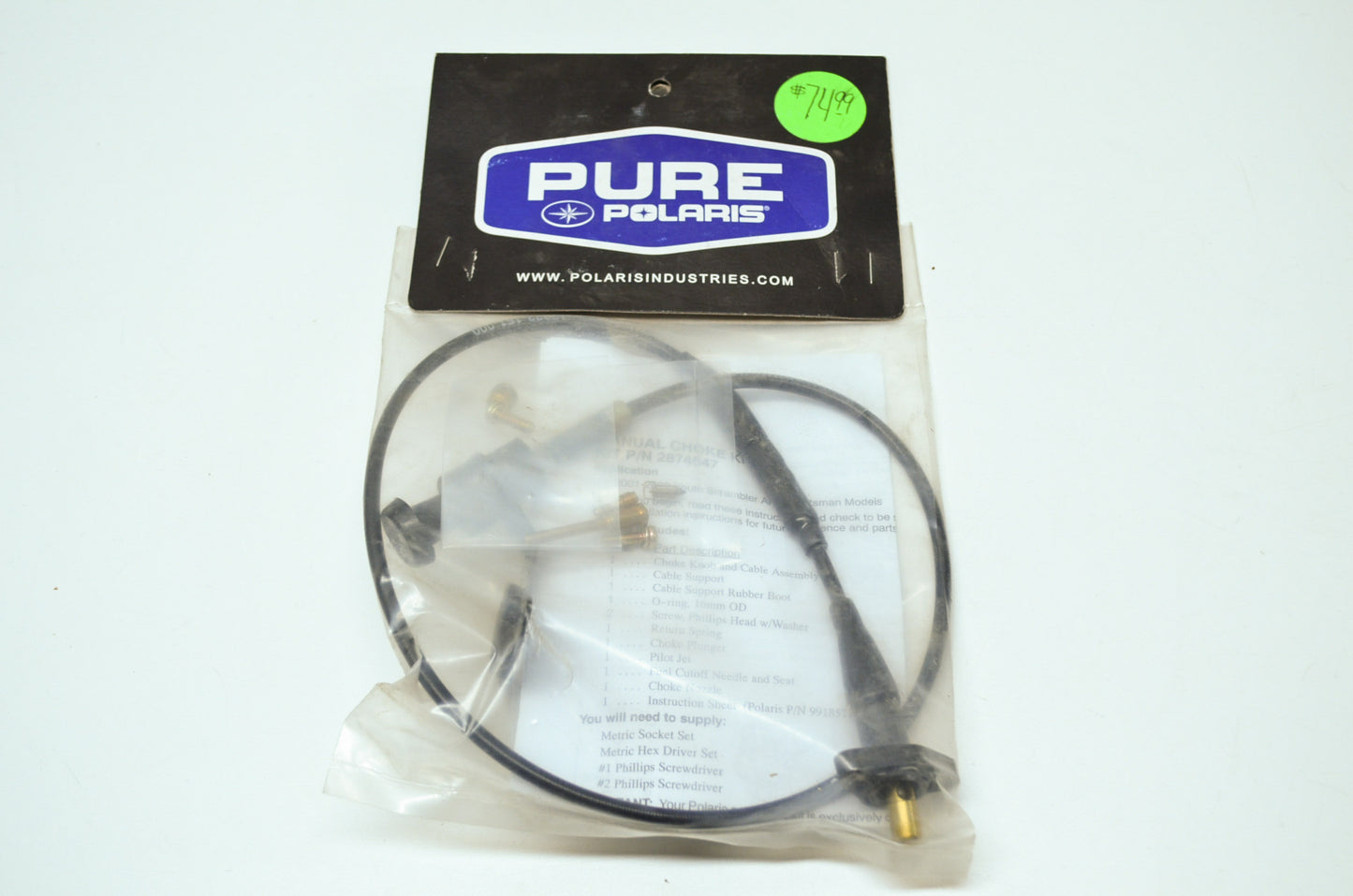 OEM Polaris 2874547 Youth Manual Choke Cable Kit NOS