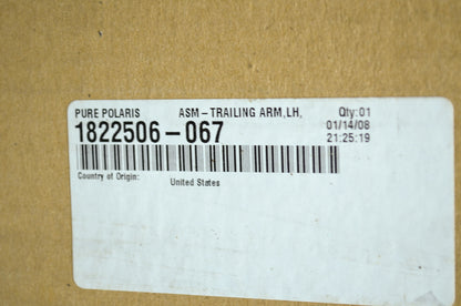 OEM Polaris 1822506-067 Black Left Hand Trailing Arm Assembly NOS