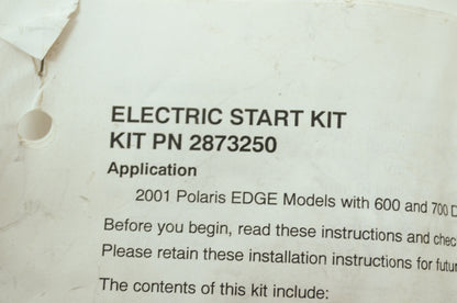 NEW OEM Polaris Electric Start Kit 2001 Edge 600 700 2873250 NOS