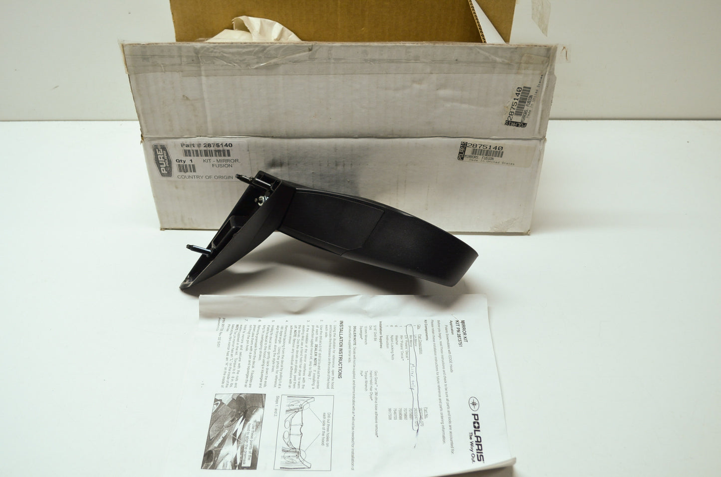 New OEM Polaris 2632247-070 Black Right Mirror Assembly NOS