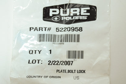 OEM Polaris 5220958 Bolt Lock Plate NOS