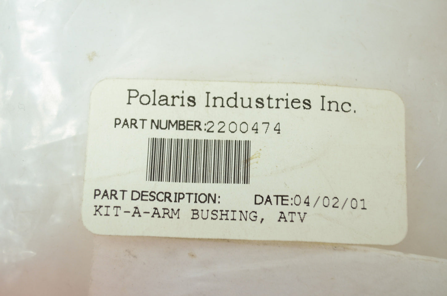 OEM Polaris 2200474 A-Arm Bushing Kit NOS