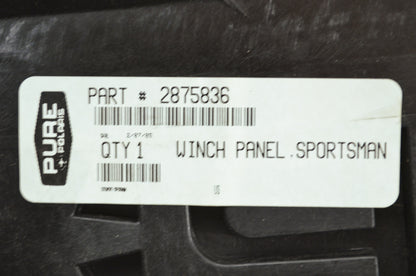 OEM Polaris 2875836 Black Winch Bumper Panel NOS