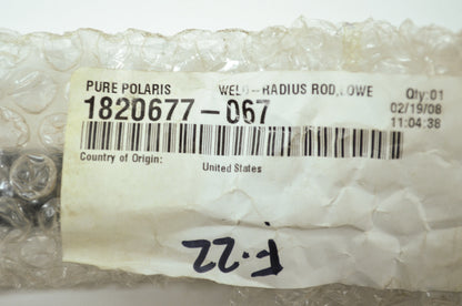 OEM Polaris 1820677-067 Black Lower Radius Rod NOS