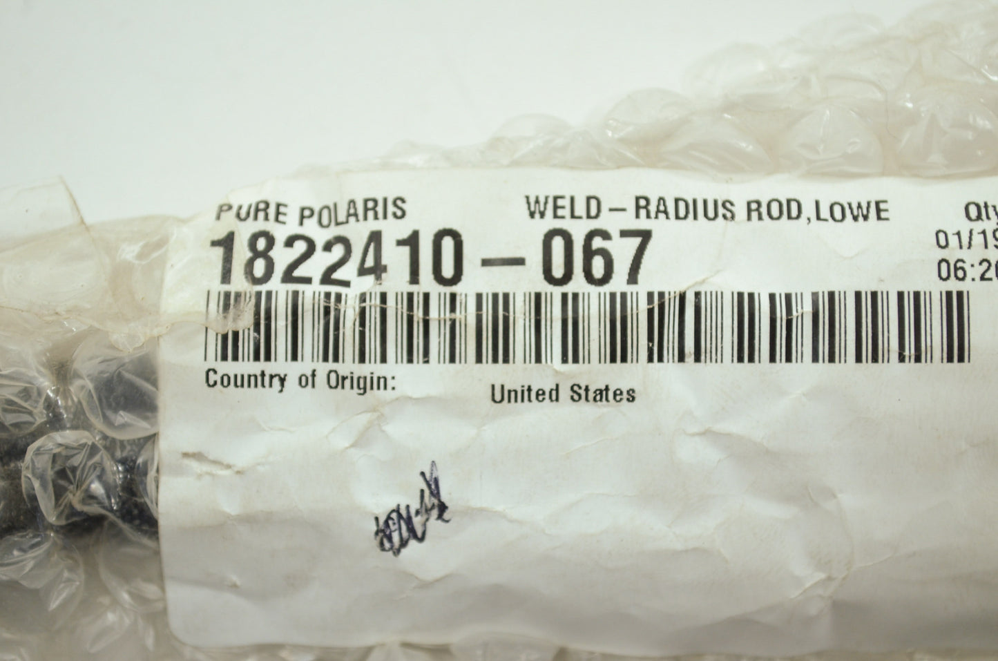 OEM Polaris 1822410-067 Black Lower Radius Rod NOS