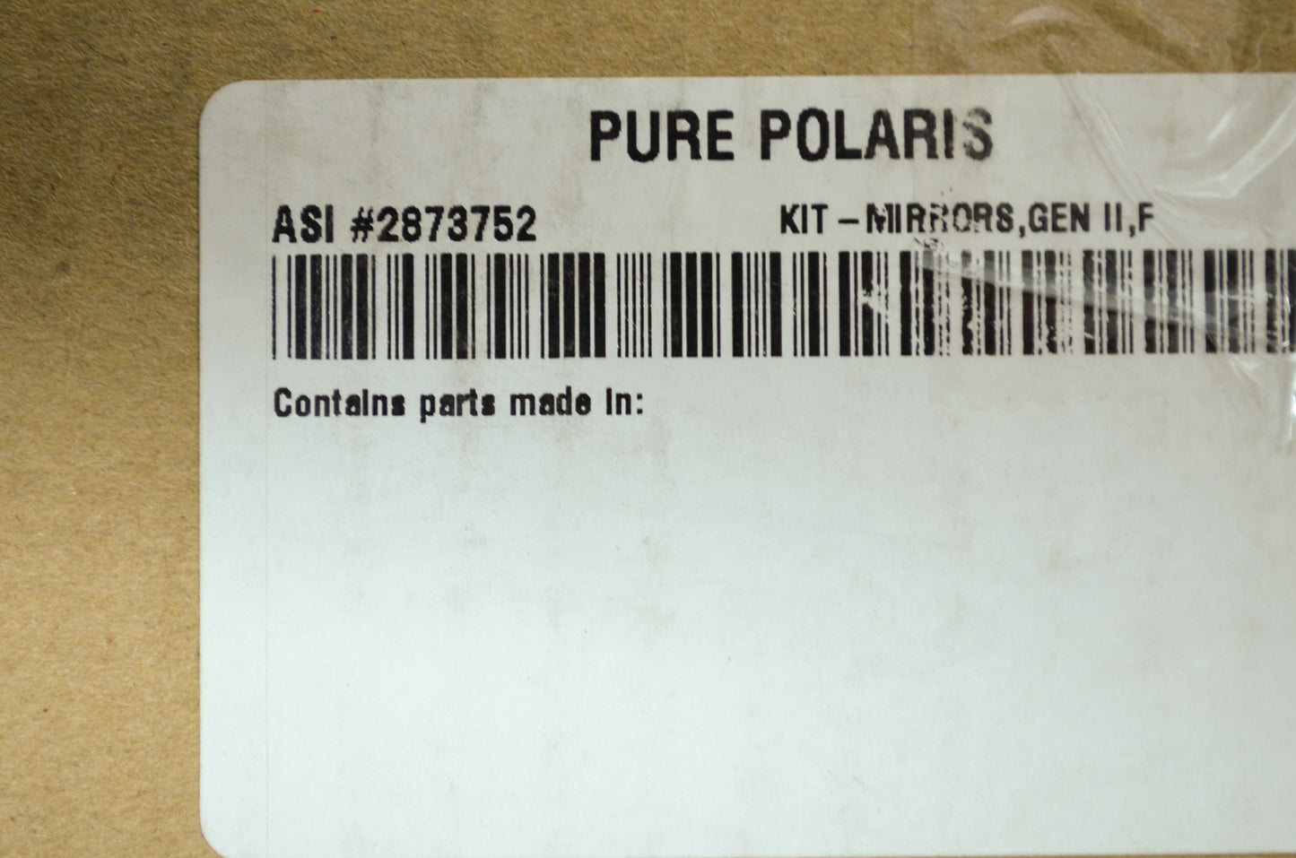 NEW OEM Polaris Mirror Kit Gen II 2 Hood RMK XC Edge 2873752 NOS