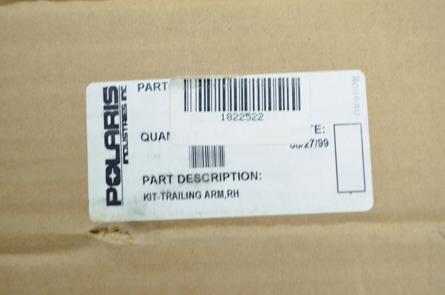 NEW OEM Polaris Trailing Arm Assembly Right RMK XCR XCF XCR 1999 1822522 NOS