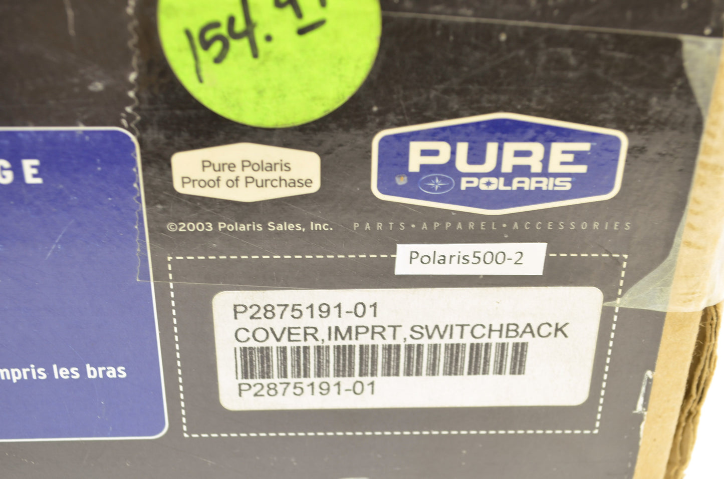 NEW OEM Polaris Switchback Imprinted Cover 2875191 NOS