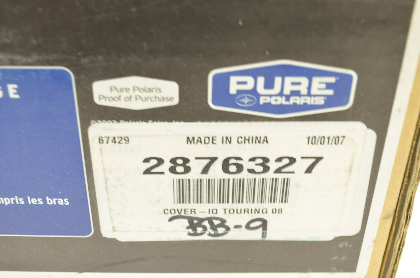NEW OEM Polaris 08 IQ Touring Cover 2876327 NOS