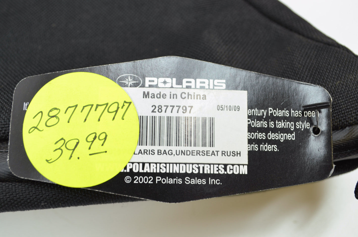 NEW OEM Polaris Rush Under Seat Bag 2877797 NOS