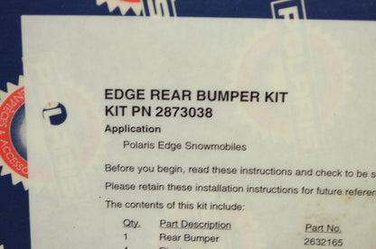 NEW OEM Polaris Red Edge Rear Bumper Kit 2632165 2873038 NOS