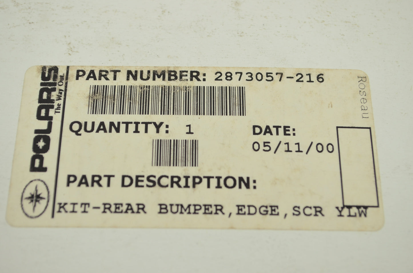 NEW OEM Polaris Yellow Edge Rear Bumper Kit 2632165 2873038 NOS