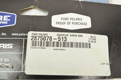 NEW OEM Polaris Super Sonic Blue IQ Snow Flap 2875078-513 NOS