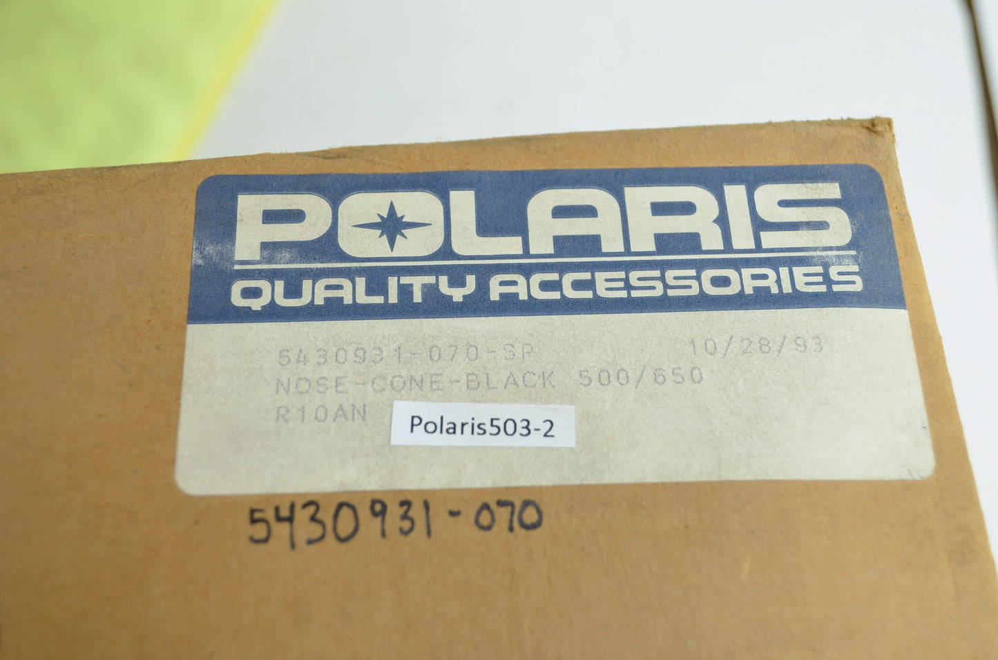 NEW OEM Polaris Black Nose Cone SKS SP Classic SPX 500 650 XLT 5430931-070 NOS