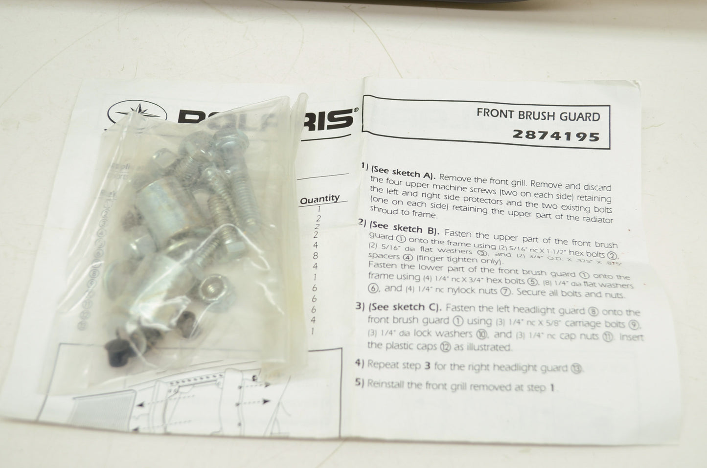 New OEM Polaris Sportsman Front Brush Guard NOS