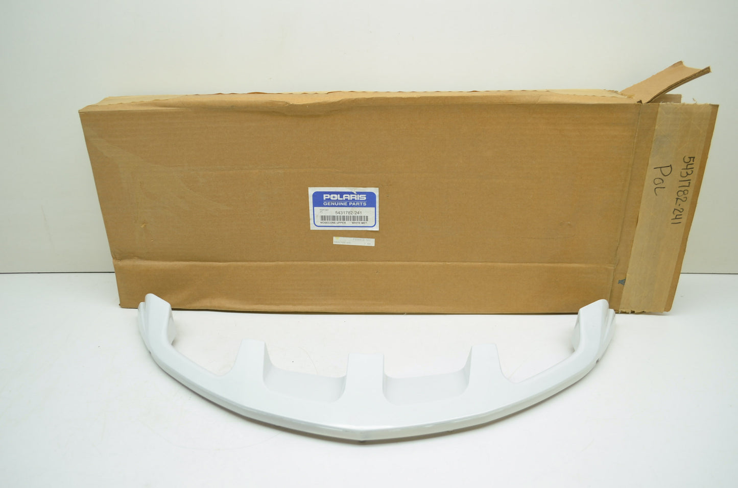 NEW OEM Polaris White Metallic Upper Nosecone 543782-241 NOS