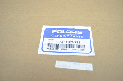 NEW OEM Polaris White Metallic Upper Nosecone 543782-241 NOS