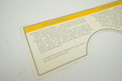 NEW OEM Polaris Dash Warning Decal 400 500 650 SKS Classic SP 7072491 NOS