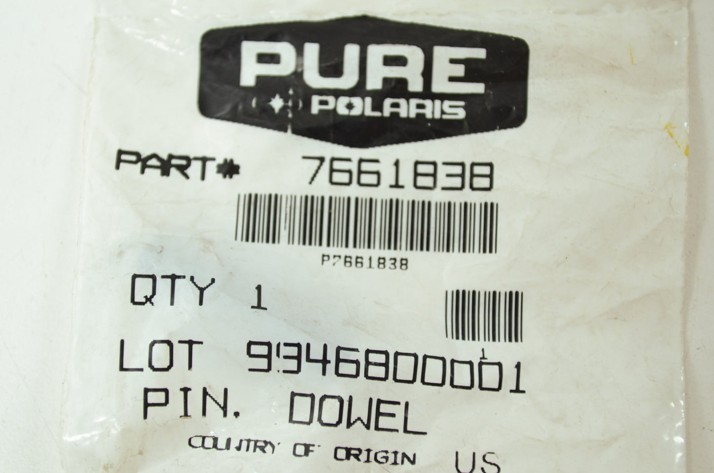 NEW OEM Polaris Shift Lever Pin Classic Touring XLT Trail Deluxe 7661838 NOS