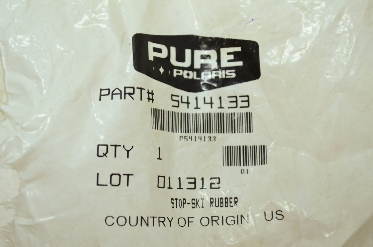 OEM Polaris 5414133 Rubber Ski Stop NOS