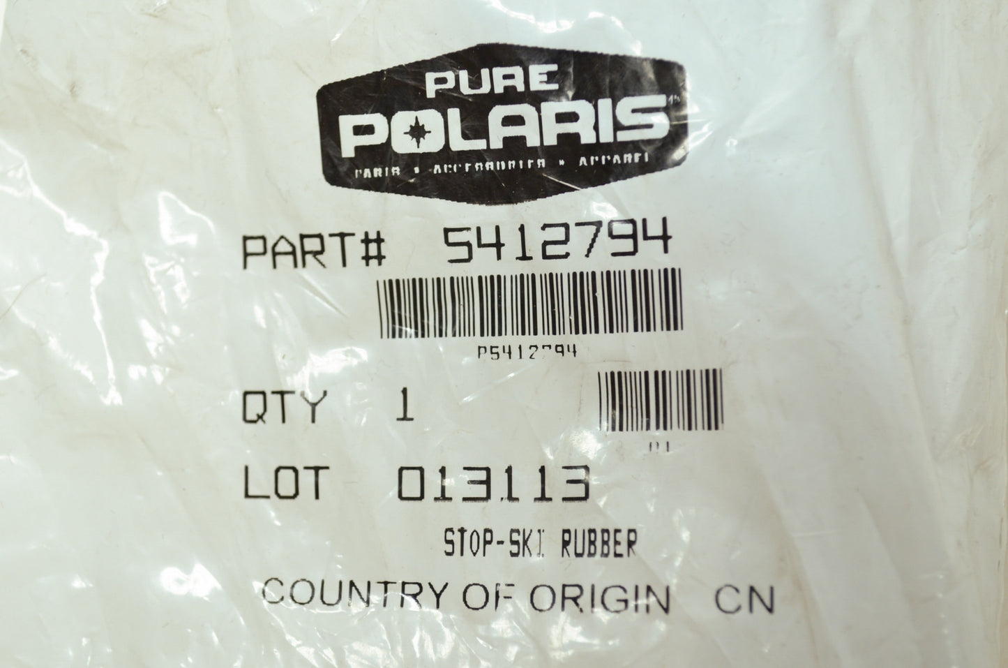 OEM Polaris 5412794 Rubber Ski Stop NOS