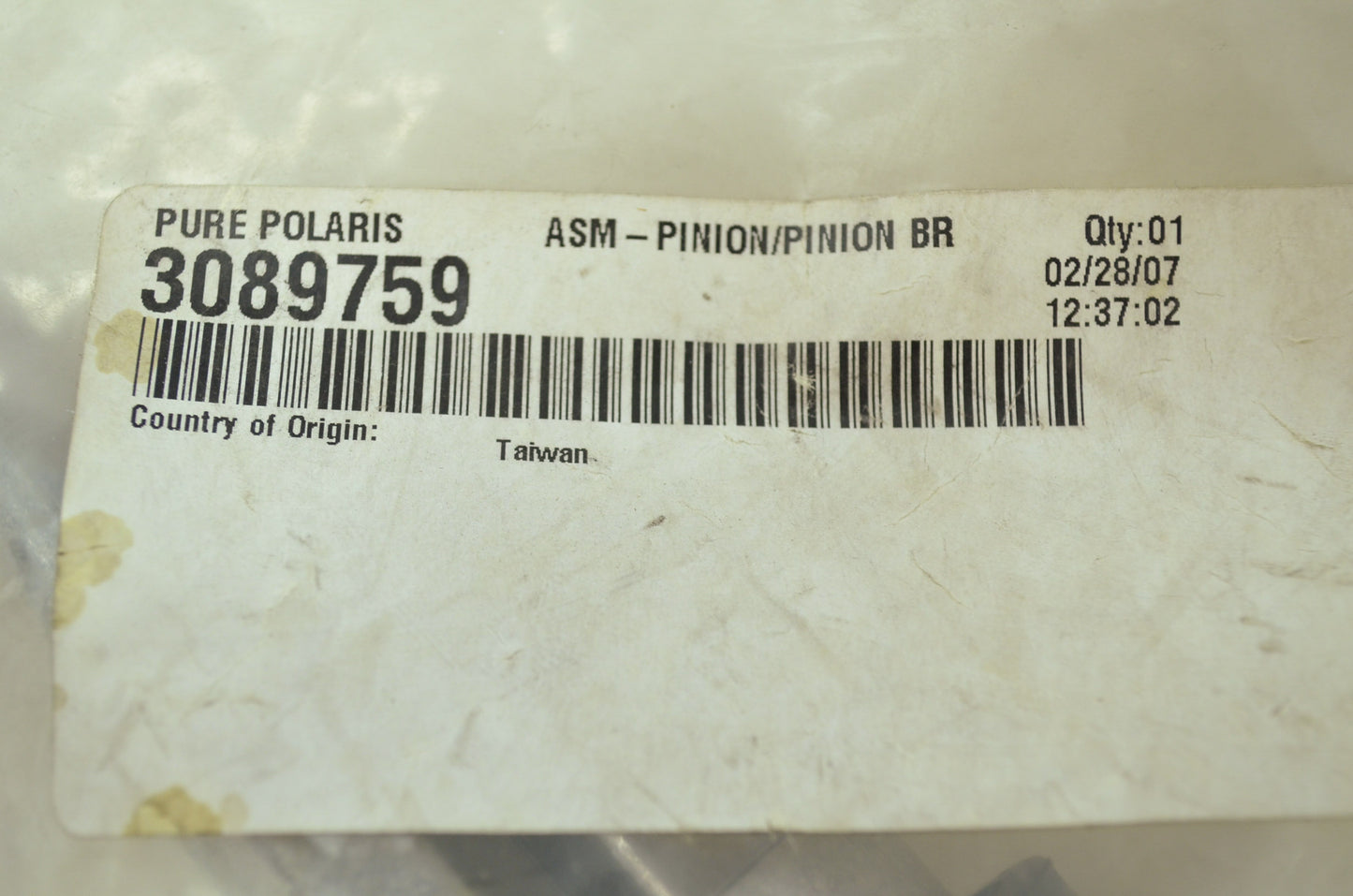 NEW OEM Polaris Starter Pinion RMK HO Switchback Touring Cleanfire 3089759 NOS