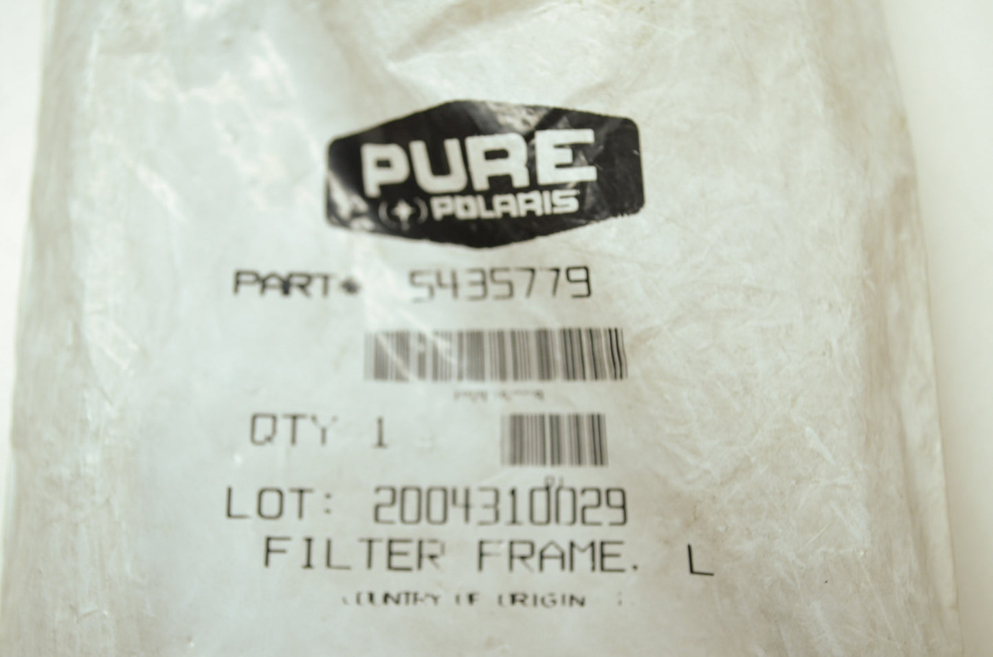 OEM Polaris 5435779 Left Cartridge Filter NOS