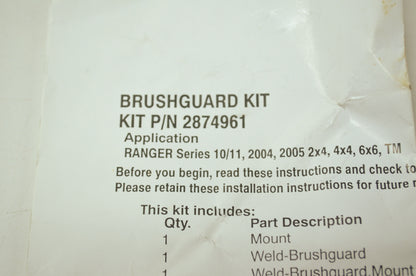 NEW OEM Polaris Brush Guard Mount Kit 04-05 Ranger TM 2x4 4x4 6x6 2874961 NOS
