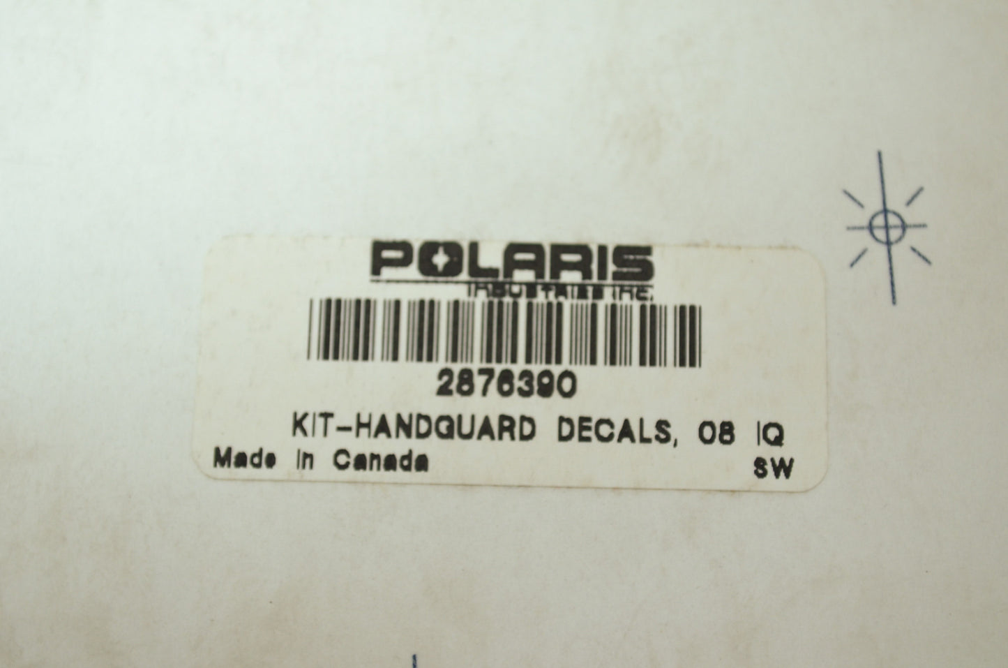 NEW OEM Polaris Snowmobile Handguard Decal Kit 2876390 NOS