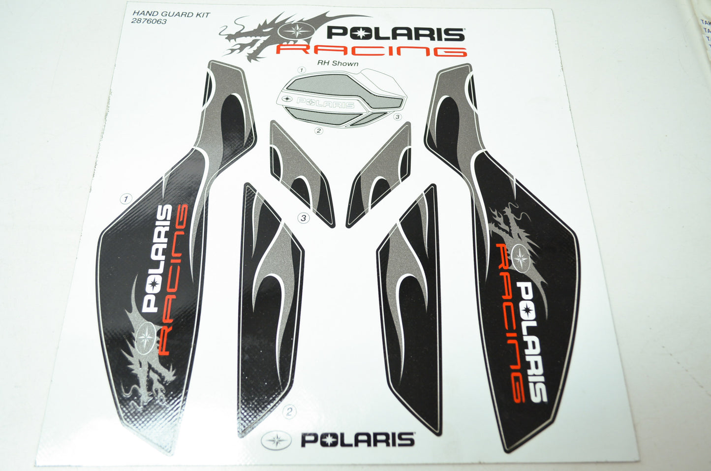 NEW OEM Polaris Snowmobile Handguard Decal Kit 2876063 NOS