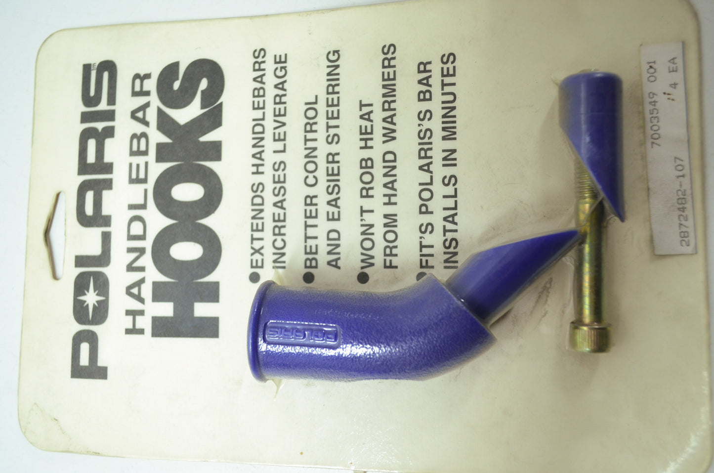 NEW OEM Polaris Handlebar Hook Extension Purple 2872482-107 NOS