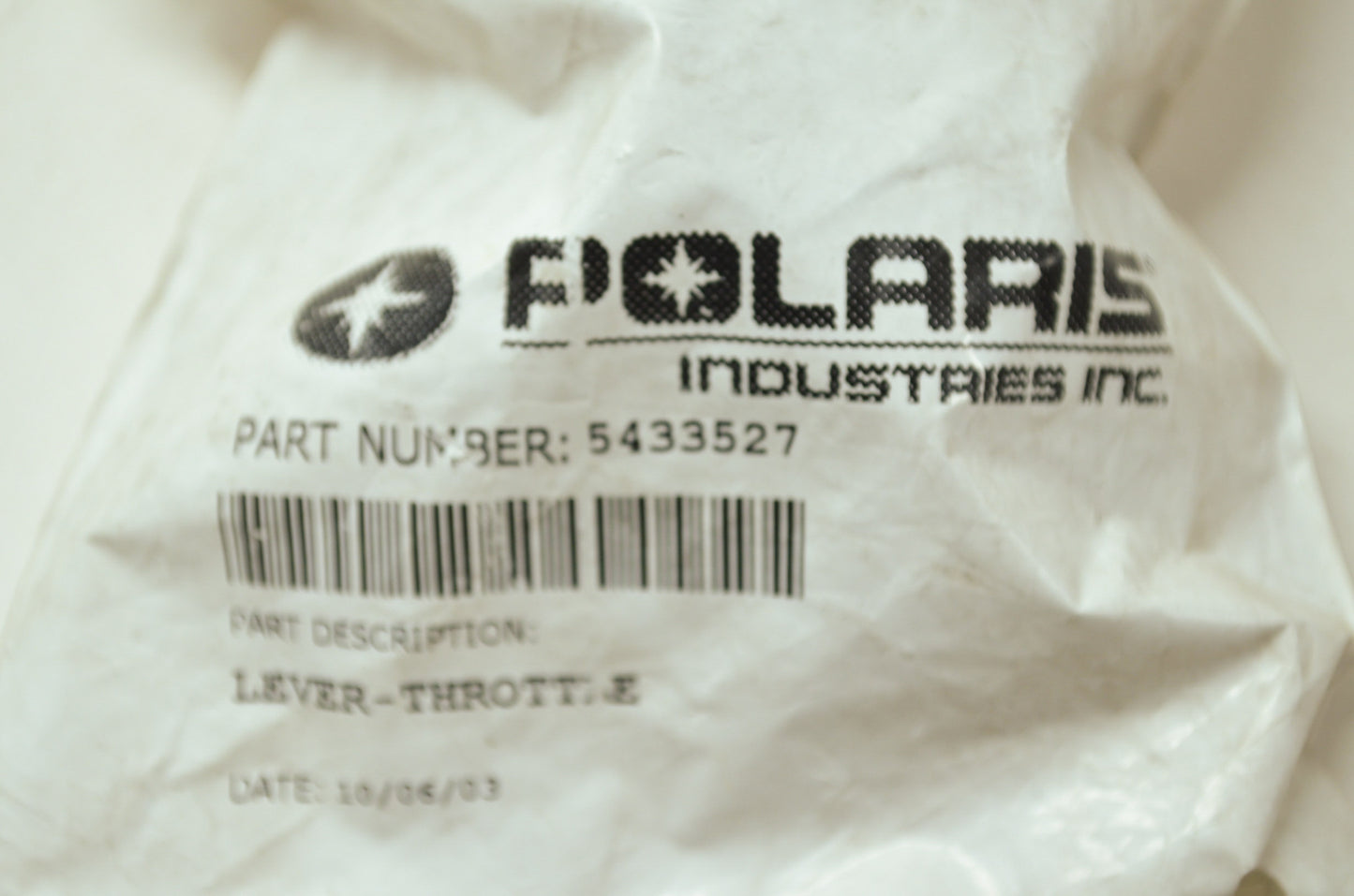 OEM Polaris 5433527 Throttle Lever NOS