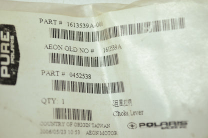 OEM Polaris 452538 Choke Lever NOS