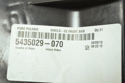 OEM Polaris 5435029-070 Black Right Hand Basic Front CV Shield NOS