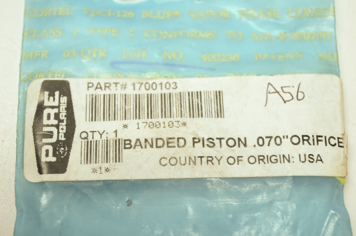 OEM Polaris 1700103 Orifice Banded Piston Assembly .070" NOS