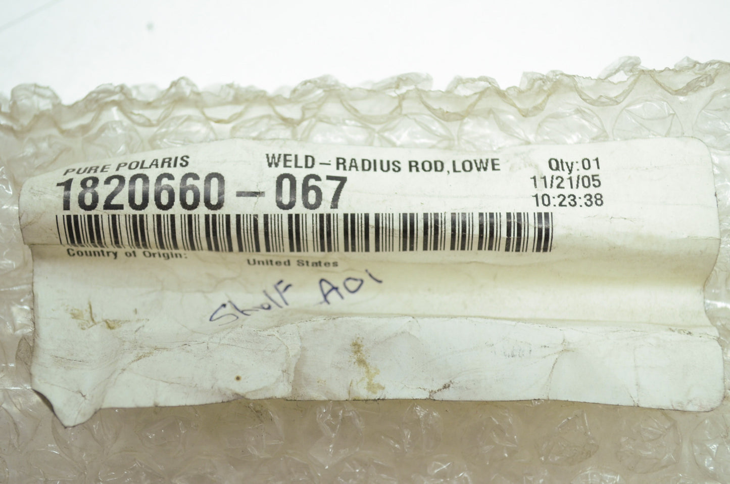 OEM Polaris 1820660-067 Black Lower Radius Rod NOS