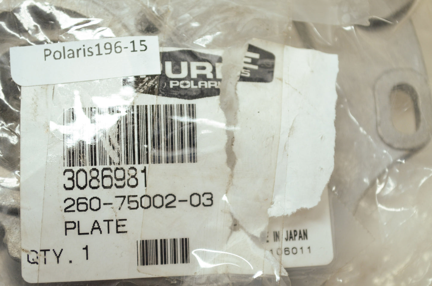 OEM Polaris 3086981 Plate NOS