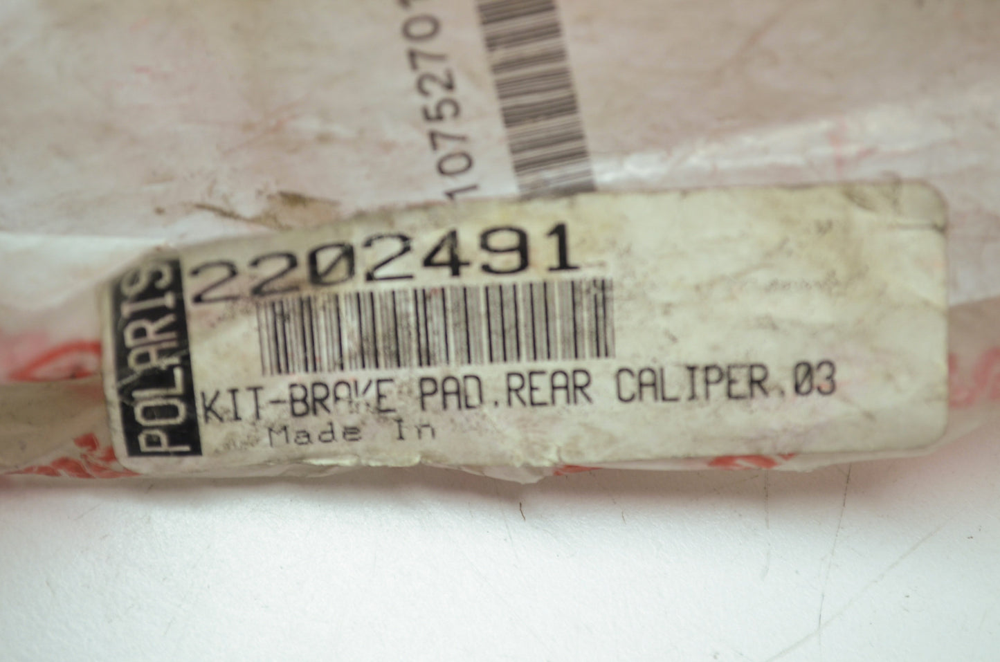 OEM Polaris 2202491 Rear Caliper Brake Pad Kit NOS