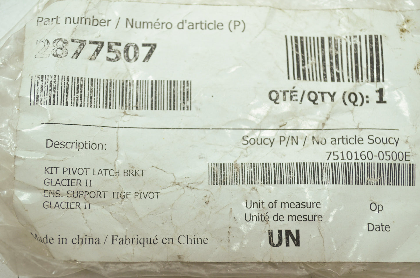NEW OEM Polaris Pivot Latch Bracket Kit 2877507 NOS