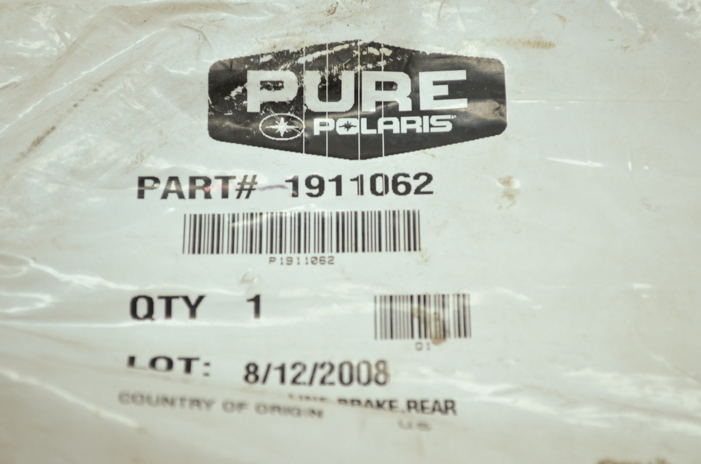 OEM Polaris 1911062 Rear Brake Line NOS