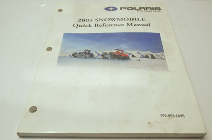 OEM Polaris 2005 Snowmobile Quick Reference Manual 9914898