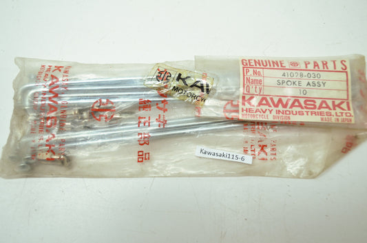 OEM Kawasaki 41028-030 Outer Spoke Assembly Qty 8 NOS