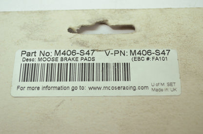 NEW Moose Brake Pad Set 99-04 Yamaha TTR225 M406-S47 NOS