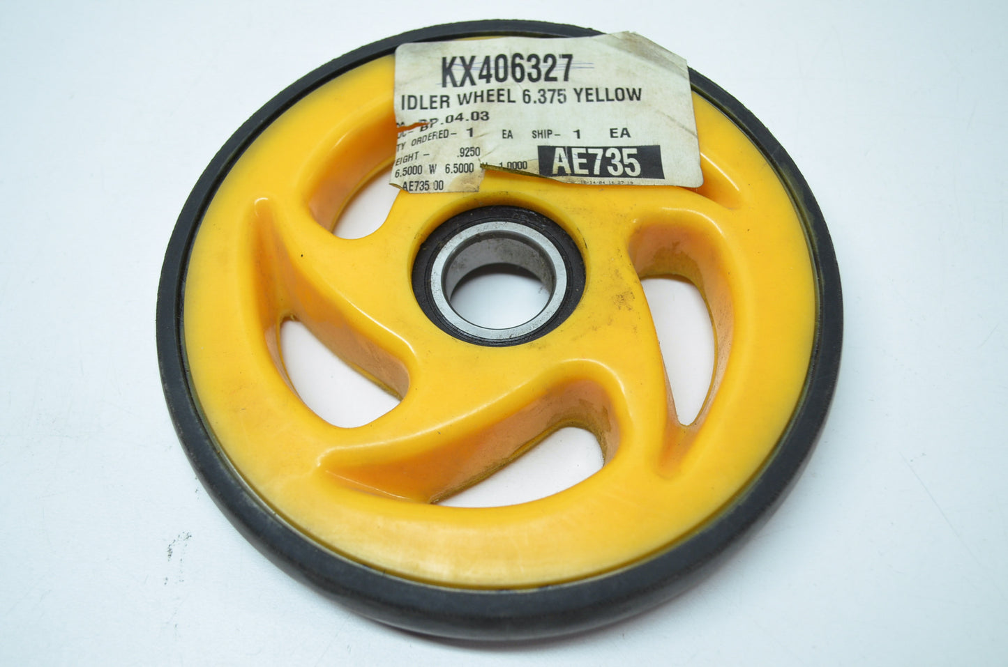 Parts Unlimited KX406327 Idler Wheel Yellow 6.375' NOS