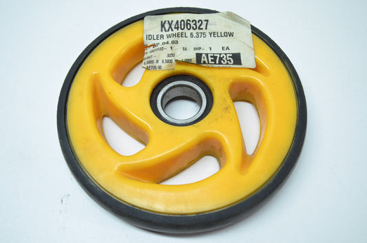 Parts Unlimited KX406327 Idler Wheel Yellow 6.375' NOS