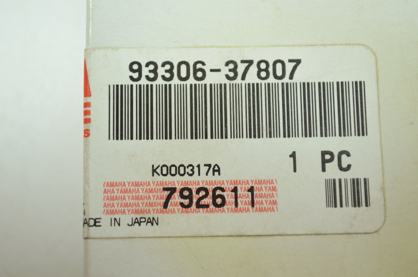 OEM Yamaha 93306-37807-00 Bearing NOS