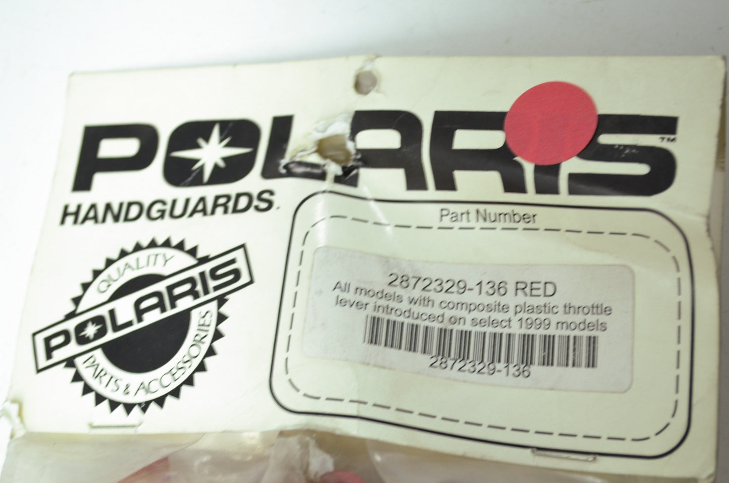 NEW OEM Polaris Hand Guard Kit RedPre 2000 Models 2x4 4x4 2872329-136 NOS