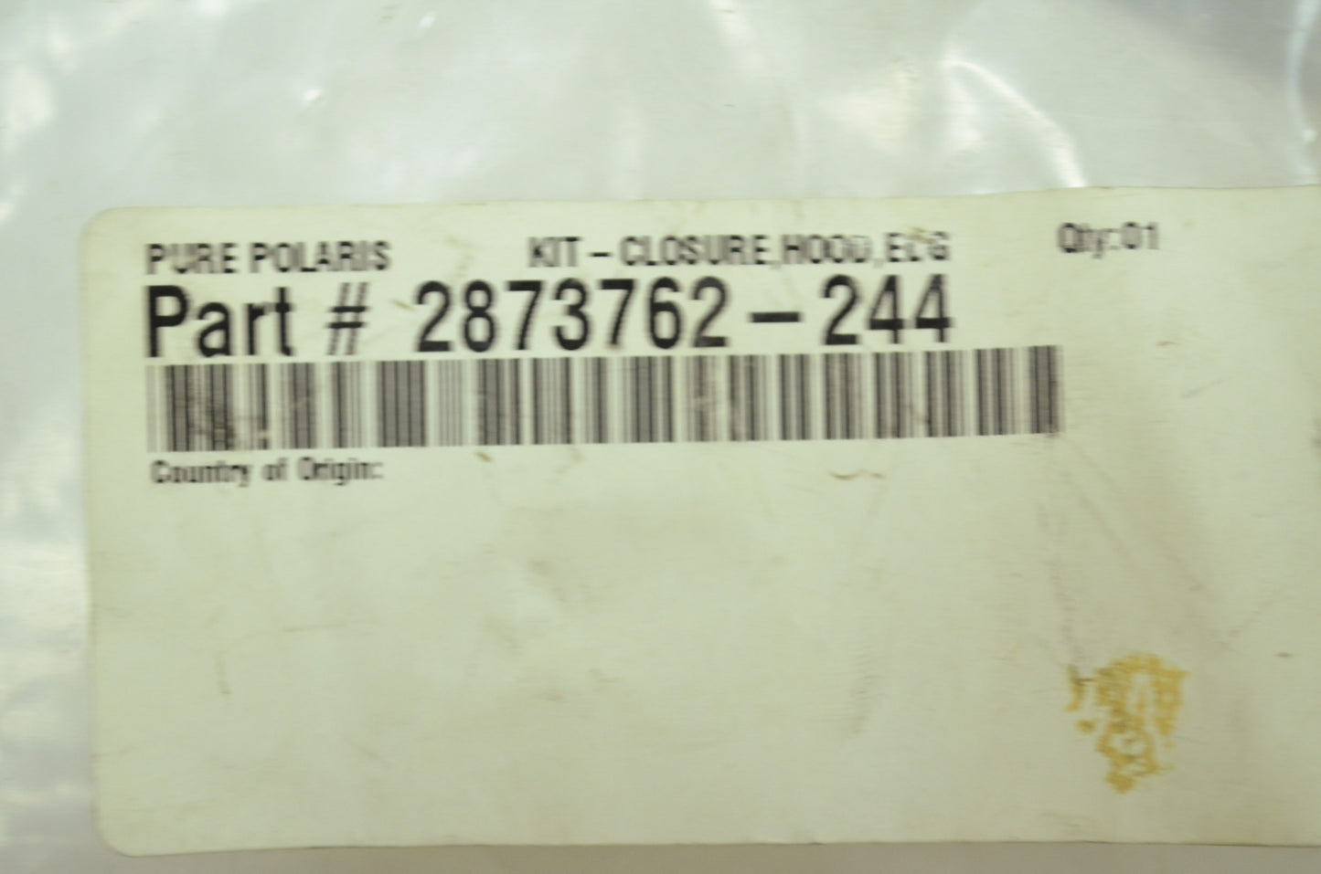 NEW OEM Polaris Hood Vent Kit Silver Edge 2873762-244 NOS